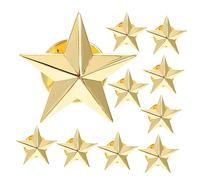 BESPORTBLE 4 Ensembles Insigne Pentagramme Revers Badges De Mariage Décorations Patchs Forme Épingle Commémorative Broche Étoile Breloque Étoile Décoration 10 pièces * 4