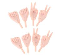 BESPORTBLE 4 Paires Accessoires de Jeu de Main de poupée Simulation de Main Commune Petites Jouets Miniatures créatifs pièces de poupées intelligentes Fabrication de poupées PVC Beige