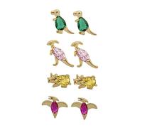 BESPORTBLE 4 Paires Boucles D'oreilles De Dinosaure De Dessins Animés Boucles D'oreilles Animaux Pour Filles Boucles D'oreilles De Dessin Animé Bijoux De Dinosaure Cuivre