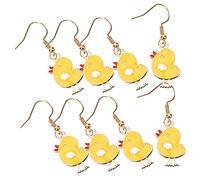 BESPORTBLE 4 Paires boucles d'oreilles poussin pour boucle d'oreille filles Boucles d'oreilles de Pâques boucles d'oreilles drôles boucles d'oreilles fraîches Métal Yellow