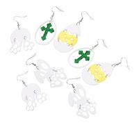 BESPORTBLE 4 Paires Resurrection des boucles d'oreilles bijoux lapin lapin boucles d'oreilles lapin adolescente Pendentif aux œufs pendentif breloque en résine Acrylique