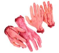 BESPORTBLE 4 Pièces Accessoire de Décoration d'halloween Main Cassée en Silicone Léger pour Bar et Chambre Secrète, Accessoire de Farce et Décoration d'horreur