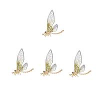 BESPORTBLE 4 Pièces accessoires de broche genre épingle Broche de libellule broche animaux broche en émail broche libellule clips de broche bijoux broches pour femmes plaqué or 18 carats