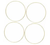 BESPORTBLE 4 pièces Anneaux Métalliques Dorés Ø pour Attrape-rêves DIY Cercles Robustes et Résistants pour Créations Macramé Suspensions Plantes et Décorations Artisanales