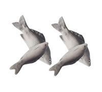 BESPORTBLE 4 Pièces Artificial Sea Fish Props for Photography and Kitchen Decor Lifelike PU Fake Fish Set with Fade Resistant Colors for Food Styling and Display