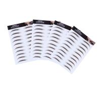 BESPORTBLE 4 Pièces Autocollants pour Sourcils 6d Marron à Transfert D’eau | Papier de Transfert, Réutilisables et Étanches, Formes Arche Courbe Douce Droite, pour Fille