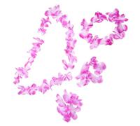BESPORTBLE 4 Pièces Bandeaux De Fête Collier Luau Décorations Luau Accessoires Tropicaux Tenue Luau Pour Femme Casque Luau Collier Hawaïen Pour Femme Violet,mauve Chiffon