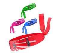BESPORTBLE 4 Pièces Bandeaux de Karaté pour Garçon Fille Bandanas Colorés Rouge Bleu Rose Vert Accessoires Idéaux pour Compétitions Fêtes Anniversaire et Performances