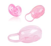 BESPORTBLE 4 pièces Boîte à Tétine Portable pour Garçon Fille et Nourrisson Étui PP Sain Boîte de Rangement Anti-poussière pour Sucettes Rose Verte Bleue et Transparente Pratique pour Voyage