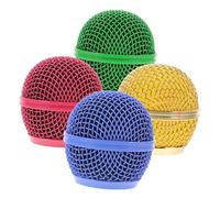 BESPORTBLE 4 Pièces Bonnet de Microphone Remplacement pour Microphones Filaires Fil Accessoires de Protection Durable et Facile à Installer Or Rose Vert Bleu