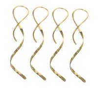 BESPORTBLE 4 Pièces Boucles D'oreilles à Boucles D'oreilles Pendantes En Spirale Gland Boucles D'oreilles Enveloppées Tordu Boucles D'oreilles Torsadées Acier Inoxydable 304 Golden