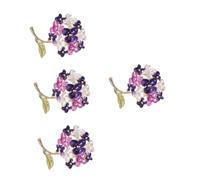 BESPORTBLE 4 Pièces Broch d'hortensia Vêtements broche femme faire la fête blazer mignon épingles bijoux broches broche décorative Broche pour les femmes épingle à linge fleur Alliage de zinc