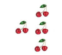 BESPORTBLE 4 Pièces Broche cerise épingle à nourrice broches pour vêtements Pin de cerise pour les femmes accessoires femmes accessoires de broche insignes de broche Bijoux de lait cuivre