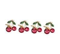BESPORTBLE 4 Pièces Broche de cerise d'abeille Bijoux pour les femmes or épingles mignon émail revers épingle à nourrice Épingle de pull épingle de cape écharpe broche broche cuivre