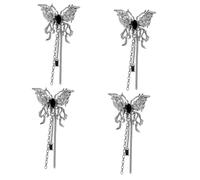 BESPORTBLE 4 Pièces Broche en métal accessoires à policier gland Mariage épingle à nourrice broche élégante en forme de revers à revers alliage Silver
