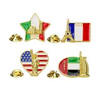 BESPORTBLE 4 Pièces broche petit nous épingle décor émail fierté accessoires femmes manteau