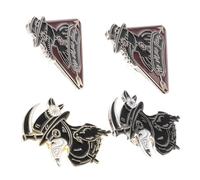 BESPORTBLE 4 Pièces Broches de Corbeau Punk Série Médecin Peste Accessoires de Costume Badges de de Styles