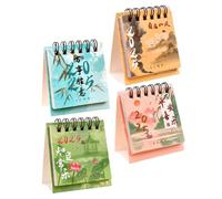 BESPORTBLE 4 Pièces Calendrier de Bureau Style Chinois 2025, Mini Agenda | Papier, Art Traditionnel Ancien, pour Bureau et Table, Suivi Facile des Dates, Présent Soigné