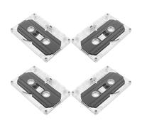 BESPORTBLE 4 pièces Cassettes Audio Vides avec Boîtier Plastique Transparent pour Enregistreur Musique Voix et Enregistrements DIY Vintage pour Hommes et Femmes