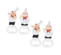 BESPORTBLE 4 Pièces Chef Réfrigérateur Aimant Décoration Ouvre-Boîte De Soda Ouvre-Bouchon Magnétique Ouvre-Bouteille Aimant Ouvre-Bouteille Cool Ouvre-Bouteille De Bière Ouvre-Bouteille De