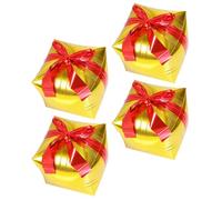 BESPORTBLE 4 Pièces Coffret de Ballons Aluminium Doré avec Ruban Parfaits pour Noël et Événements Spéciaux Couleur Aléatoire