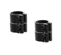 BESPORTBLE 4 Pièces Collier Serrage Double Vis Aluminium Fixation Sécurisée Tige de Selle Réglable Maintien Dérapant pour Vtt et Route Pack Noir Mat