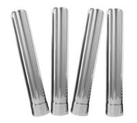BESPORTBLE 4 Pièces Conduit Inoxydable en Cheminée Acier Argenté de | Usage Hivernal en Tente, Expulsion des Gaz, Finition Lisse Intérieure et Extérieure