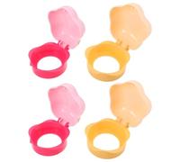 BESPORTBLE 4 Pièces Couvercle de Bouton de Cuisinière à Gaz, Protecteurs de Sécurité pour Boutons de Cuisinière à Gaz, Fleur, Plastique, Anti-contact, Anti-graisse, pour Cuisines