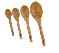 BESPORTBLE 4 pièces Cuillères à Mesurer Bois de Hêtre pour Cuisson et Pâtisserie Ustensiles de Cuisine Précis pour Café Poudre et Liquide Cuillères Polyvalentes avec Graduation Double