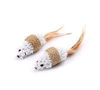 BESPORTBLE 4 Pièces de Souris en Peluche Jouets Chat Plume Balle Aiguille Mignon Flou