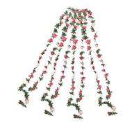 BESPORTBLE 4 Pièces décoration de jardin art mural décor de l'allée de mariage faux plante artificiel decoration noel guirlande de fleurs guirlandes de roses pour la décoration habit en soie