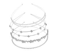 BESPORTBLE 4 Pièces Diadèmes Cristal et Paillettes Couronnes à Fleurs Bijoux de Cheveux pour Mariée et Demoiselles D'honneur