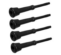 BESPORTBLE 4 Pièces Doublure en caoutchouc de machine à traire Accessoires de traite pour bétail Remplacement de l'inflation en caoutchouc doublures de traits de vache Noir