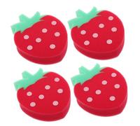 BESPORTBLE 4 Pièces Éponge de Bain Forme de Fraise pour Garçon Fille Éponge Exfoliante Multifonctionnelle de Bain pour Garçon Fille et Tout Petits Design Créatif