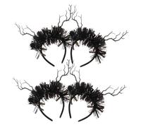 BESPORTBLE 4 Pièces Gothic Tree Branch Headband For Halloween And Cosplay Parties Simulated Dead Branch Hair Accessory Comfortable Party Headdress For Day Of The Dead And Themed Events