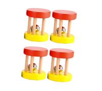 BESPORTBLE 4 Pièces Hochet Bois Jeu Sensoriel pour Garçon Fille Dès la Naissance Surface Lisse et Design Ergonomique pour Éveil et Dentition Couleur Aléatoire