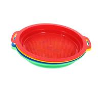 BESPORTBLE 4 Pièces Jouets Tamis Sable Plastique Accessoires Plage pour Garçon Fille Tamis Filtrant Sable Plage et Bac à Couleur Aléatoire