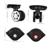 BESPORTBLE 4 Pièces Kit de Roues de Remplacement Valise à Double Rangée Pivotantes avec Vis et Tournevis Roulettes Silencieuses pour Bagages Kit Complet de Réparation et Installation Facile