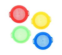 BESPORTBLE 4 pièces Kit de Tamis à Sable Colorés pour Garçon Fille de Plage Sécurisé PP Tamis Fin pour Filtrage Sable pour Jardinage et Jeu été Extérieur