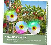 BESPORTBLE 4 Pièces Lot de Disques Réfléchissants Oiseaux Plastique Dispositif DIY pour Jardin et Extérieur Protection Pigeons et Hirondelles