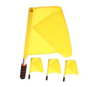 BESPORTBLE 4 pièces Lot de Petits Drapeaux à Main Jaunes Drapeaux de Signalisation Portables pour Arbitre Sportive Circulation Décoration Festive et Animation de Fête