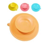 BESPORTBLE 4 pièces Lot de Silicone pour Bol Garçon Fille avec Poignée Ergonomique Supports Antidérapants et Assiettes à Ventouse pour Tout-petits Accessoires Vaisselle Sécurisés et Faciles