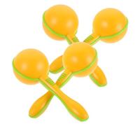 BESPORTBLE 4 Pièces Maracas pour Garçon Fille Instruments de Percussion Plastique Orff pour Éducation Musicale Précoce Jouets Shakers pour Fête Anniversaire Cadeaux de Noël et Animations