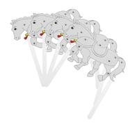 BESPORTBLE 4 Pièces Marionnettes à Ombres DIY Cheval Accessoires Artisanaux Traditionnels Chinois pour Spectacles de Marionnettes et Activités Éducatives