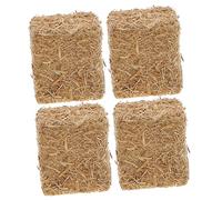 BESPORTBLE 4 pièces Mini Botte de Paille Décorative Maquette de Scène Automnale Décor Miniature Simulé pour Bricolage et Arrière Plan Accessoire de Ferme Réaliste