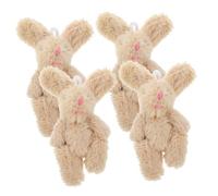 BESPORTBLE 4 Pièces Mini Figurines de Peluche pour Maison de Poupée de Accessoires Miniatures Décoratifs Peluche Ornements de pour Créer Une Atmosphère Chaleureuse et