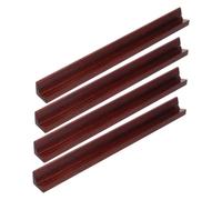 BESPORTBLE 4 Pièces Mini Mahjong Tile Holders avec Rainures Antidérapantes Bois Portable pour Jeu de Mahjong Américain Supports Domino pour Réunions Familiales et