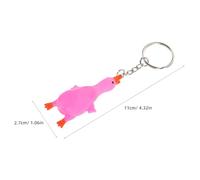 BESPORTBLE 4 Pièces Miniature Goose Keychains Set Plastic Animal Charms For Bags Keys Accessories Cute Squeeze Pendant Decorations