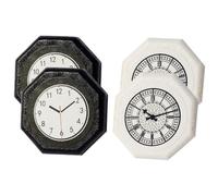 BESPORTBLE 4 Pièces Miniature Murale Décorative de Horloges Simulées pour Maison de Poupées Accessoires de Décoration pour Miniature Maison Ambiance Cozy