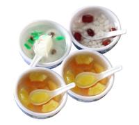 BESPORTBLE 4 Pièces Miniatures de Dessert Accessoires Décoratifs pour Maison de Style Varié pour Photographies et Décorations Miniatures